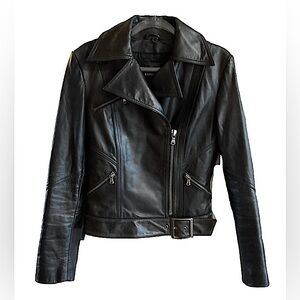 Size Small Express leather motorcycle jacket.